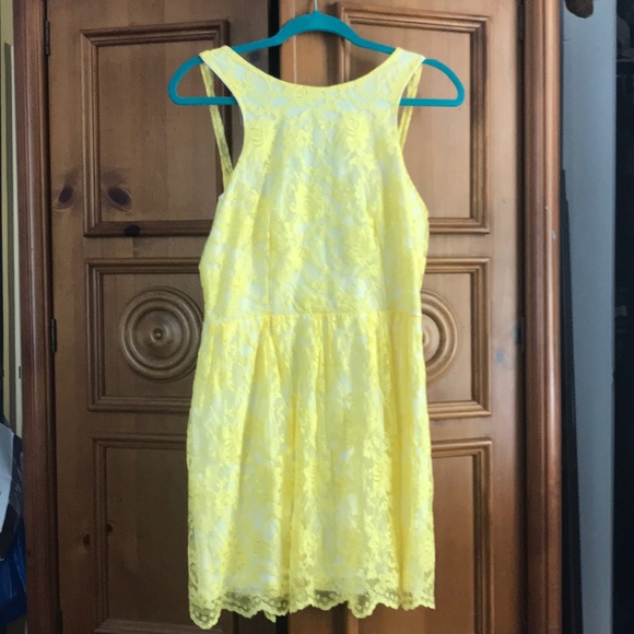 ASOS | Dresses | Asos Yellow Lace Dress Size L | Poshmark